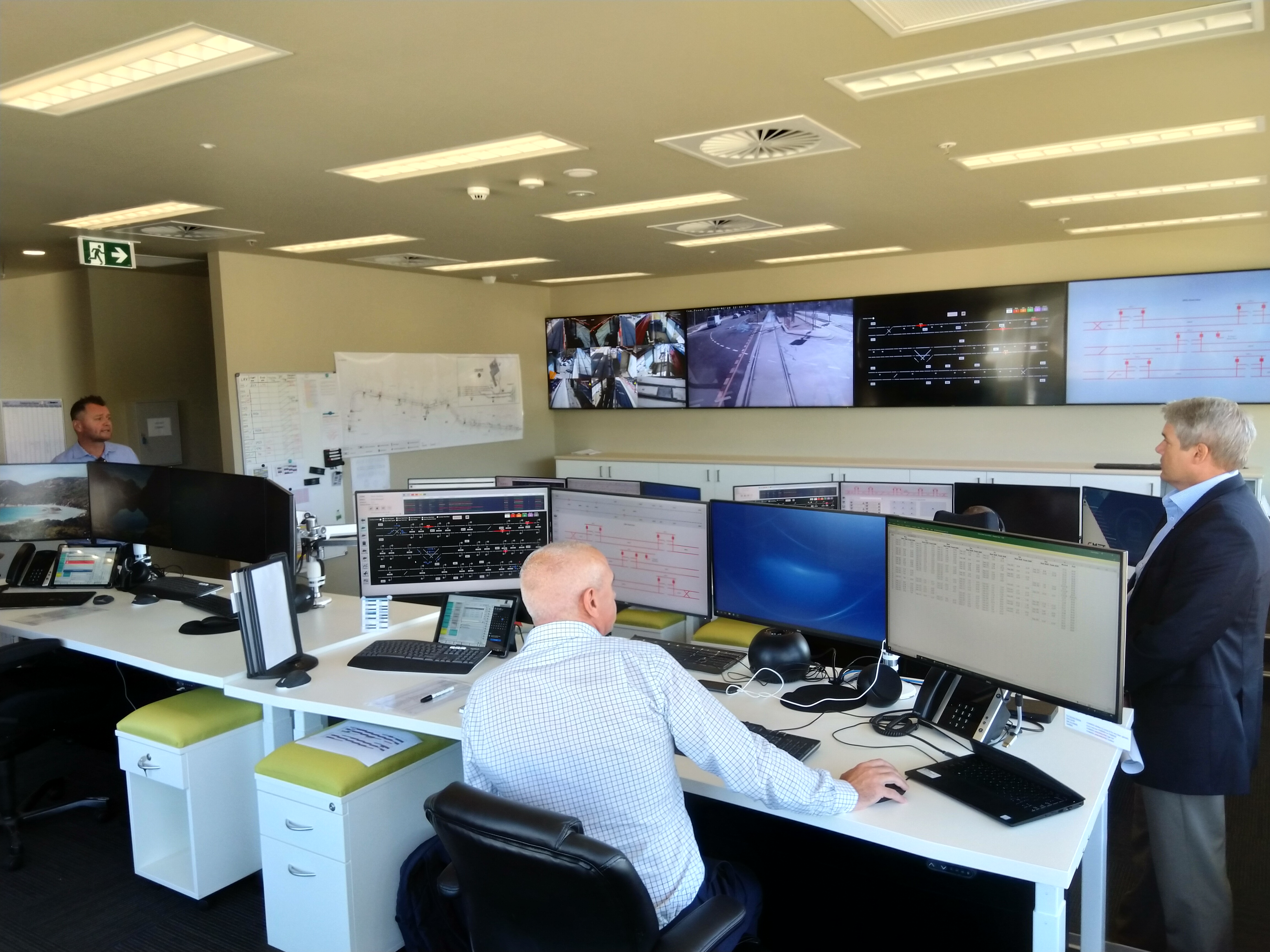 Canberra Metro operations control centre at the Mitchell Depot